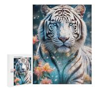 Puzzle da 500 pezzi per adolescenti tigre bianca pittura adolescenti puzzle giocattoli fai da te decorazione da parete aiuta l'esercizio cerebrale 500 PCS