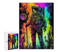 Puzzle da 500 pezzi, per adolescenti, vibranti, astronauta, viaggio, 5 puzzle, per adulti, giochi di rilassamento, difficile, impegnativo, 500 pezzi