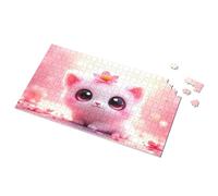 Puzzle da 500 pezzi per adulti adorabile gattino con fiore rosa corona puzzle immagine Eurographics puzzle 1000 pezzi regali di Pasqua (300 pezzi)