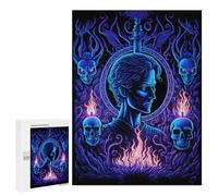 Puzzle da 500 pezzi per adulti Blue Flame Ritratto Artwork puzzle decorazione da parete ma divertente e umoristico, regalo di compleanno unici 500 pezzi