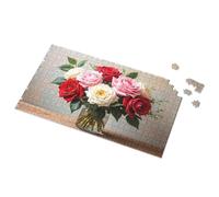 Puzzle da 500 pezzi per adulti bouquet di rose colorate in vaso di vetro, puzzle Eurographics, 1000 pezzi regali di Pasqua (1000 pezzi)