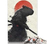 Puzzle da 500 pezzi per adulti, Capybara Samurai, Giappone, Puzzle per adulti, Puzzle sostenibili per adulti | Giochi 500 pezzi (52x38 cm)