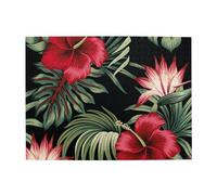 Puzzle da 500 pezzi per adulti con ibisco rosso tropicale e strelitzia floreale - Puzzle in legno per adulti e anziani