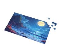 Puzzle da 500 pezzi per adulti con luna piena sull'oceano di notte, puzzle Eurographics, 1000 pezzi, regali di Pasqua (300 pezzi)
