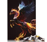 Puzzle da 500 pezzi per adulti con mitologia del cavallo fenice, difficoltà elevata, rafforza i rapporti tra i membri della famiglia, 500 pezzi (52x38 cm)