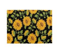 Puzzle da 500 pezzi per adulti con stampa di girasoli, puzzle in legno nero per adulti e anziani