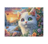Puzzle Da 500 Pezzi Per Adulti Cute Kitten Snow Scene 500 PCS 52×38cm Attività Team Building Per Colleghi Di Ufficio Gioco Di Gruppo Divertente Migliora Collaborazione