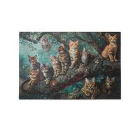 Puzzle da 500 pezzi per adulti difficile difficile difficile impegnativo puzzle famiglia collezione gatti