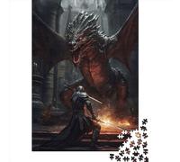 Puzzle da 500 pezzi per adulti Dragon Dungeon Boss, puzzle in legno, il miglior regalo per amici e familiari, 500 pezzi (52x38 cm)
