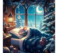 Puzzle da 500 pezzi per Adulti e Bambini, puzzle Impossibili 500 pezzi, Jigsaw puzzles adulti E famiglie, Gioco Impegnativi, Regalo per Amore e Amico(45x45cm,Topo notte chiaro luna)