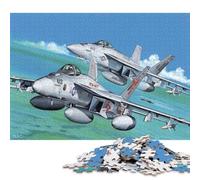 Puzzle da 500 pezzi per adulti FA18E SuperHornet NAVY Puzzle quadrato per adulti e puzzle in legno Decorazioni per la casa Regali per le feste 500 pezzi (52x38 cm)