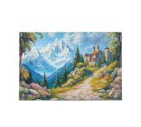 Puzzle da 500 pezzi per adulti Famiglia Puzzle per donne uomini, rifugio di montagna