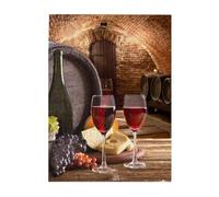 Puzzle da 500 pezzi per adulti, famiglie, gioco di puzzle per tutti, puzzle impegnativi,Cantina del vino rosso stampata