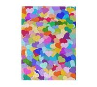 Puzzle da 500 pezzi per adulti, famiglie, gioco di puzzle per tutti, puzzle impegnativi,Coriandoli a forma di cuore arcobaleno