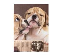 Puzzle da 500 pezzi per adulti, famiglie, gioco di puzzle per tutti, puzzle impegnativi,Cuccioli di Bulldog inglese Kiss
