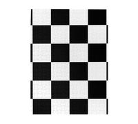 Puzzle da 500 pezzi per adulti, famiglie, gioco di puzzle per tutti, puzzle impegnativi,Enorme F1 Formula Uno a scacchi bianchi e neri