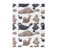 Puzzle da 500 pezzi per adulti, famiglie, gioco di puzzle per tutti, puzzle impegnativi,Illustrazione di foche Leone marino
