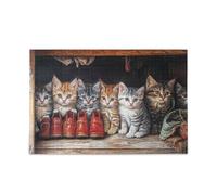 Puzzle da 500 pezzi per adulti grande gioco di puzzle, scarpiera, gattini