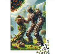 Puzzle da 500 pezzi per adulti, Guardiano della foresta, puzzle in legno, il miglior regalo per amici e familiari, 500 pezzi (52x38 cm)