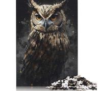 Puzzle da 500 pezzi per adulti, gufo, isola incantata, puzzle in legno per bambini, giocattoli per l'intrattenimento della famiglia, 500 pezzi (52x38 cm)