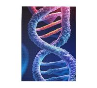 Puzzle da 500 pezzi per adulti in legno impegnativo puzzle personalizzato DNA elica genetica puzzle immagine puzzle per serate di gioco puzzle in legno famiglia Dimensioni finito 51,8 x 38,1 cm