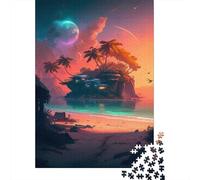 Puzzle da 500 pezzi per adulti Island_The_Middle_sea Puzzle per bambini Puzzle in legno Giocattoli per l'intrattenimento della famiglia 500 pezzi (52x38 cm)