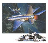 Puzzle da 500 pezzi per adulti Mig21 PF Vs F4 Phantom II Puzzle quadrati creativi per adulti, puzzle in legno Decorazione per la casa Puzzle (52x38 cm)