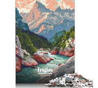 Puzzle da 500 pezzi per adulti Parco nazionale del Triglav, Slovenia Puzzle quadrati creativi per adulti, puzzle in legno Decorazione per la casa 500 pezzi (52x38 cm)