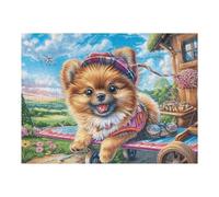 Puzzle Da 500 Pezzi Per Adulti Pomeranian Christmas Sweater 52×38cm Attività Team Building Per Colleghi Di Ufficio Gioco Di Gruppo Divertente Migliora Collaborazione