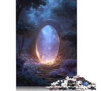 Puzzle da 500 pezzi per adulti "Portale magico nella foresta incantata", puzzle per adulti e puzzle in legno, decorazioni per la casa, regali per le feste (52x38 cm)