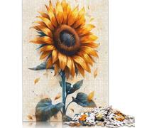 Puzzle da 500 pezzi per adulti, puzzle con girasoli e acquerelli, regali per adolescenti, puzzle rilassanti, giochi, 500 pezzi (52x38 cm)