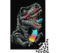 Puzzle da 500 pezzi per adulti, puzzle di dinosauri dolci, puzzle di legno per bambini, giocattoli per l'intrattenimento della famiglia, 500 pezzi (52x38 cm)