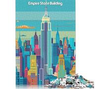 Puzzle da 500 pezzi per adulti, puzzle Empire State Building, puzzle per adulti, gioco educativo, sfida, giocattolo, 500 pezzi (52x38 cm)