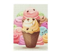 Puzzle da 500 pezzi per adulti puzzle impegnativi per serate di gioco puzzle in legno personalizzati puzzle in legno personalizzati per famiglia gelato immagine puzzle dimensioni finite 51,8 x 38,1 cm