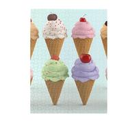 Puzzle da 500 pezzi per adulti puzzle impegnativi per serate di gioco puzzle in legno personalizzati puzzle in legno personalizzati per coni gelato famiglia puzzle immagine dimensioni finite 51,8 x