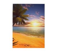 Puzzle da 500 pezzi per adulti puzzle impegnativi per serate di gioco puzzle in legno personalizzati puzzle in legno personalizzati per famiglia tramonto palma foto puzzle dimensioni finite 51,8 x