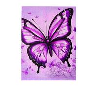 Puzzle da 500 pezzi per adulti puzzle impegnativi per serate di gioco puzzle in legno personalizzati puzzle in legno personalizzati per famiglia viola farfalla foto puzzle dimensioni finito 51,8 x