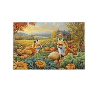 Puzzle da 500 pezzi per adulti puzzle impegnativo perfetto per serate di gioco, volpi nella patch vegetariana