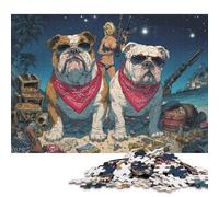 Puzzle da 500 pezzi per adulti, puzzle in legno con cani da caccia al tesoro, puzzle rompicapo per bambini, 500 pezzi (52x38 cm)