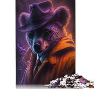 Puzzle da 500 pezzi per adulti, puzzle per adulti con risolutore di crimini di Koala e puzzle in legno, decorazioni per la casa, regali per le vacanze, 500 pezzi (52x38 cm)
