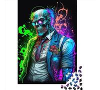 Puzzle da 500 pezzi per adulti, puzzle quadrati colorati con tema gangster e zombi, puzzle in legno per la casa, regali per le feste, 500 pezzi (52x38 cm)