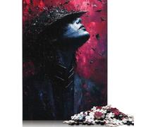 Puzzle da 500 pezzi per adulti, puzzle quadrati con pipistrello vampiro e umano, per adulti e adolescenti, puzzle in legno, decorazioni artistiche per la casa, 500 pezzi (52x38 cm)