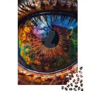 Puzzle da 500 pezzi per adulti, puzzle quadrati in legno con occhio di drago, puzzle con pezzi unici, giochi educativi divertenti, giocattoli, 500 pezzi (52x38 cm)