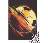 Puzzle da 500 pezzi per adulti, puzzle quadrato a forma di pallone da calcio per adulti e puzzle in legno, decorazioni per la casa, regali di Natale, 500 pezzi (52x38 cm)