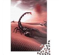 Puzzle da 500 pezzi per adulti, puzzle quadrato gigante con scorpioni per adulti e puzzle in legno, decorazioni per la casa, regali per le feste, 500 pezzi (52x38 cm)
