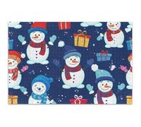 Puzzle da 500 pezzi per adulti, regalo per gli amanti del puzzle, divertente puzzle duro, scenario, arte floreale, inverno, pupazzi di neve, blu neve, 50,8 x 37,9 cm