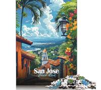 Puzzle da 500 pezzi per adulti San Jose, Costa Rica Puzzle per adulti Puzzle in legno Puzzle per divertimento in famiglia Puzzle da 500 pezzi (52x38 cm)