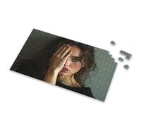 Puzzle da 500 pezzi per adulti Una donna con capelli lunghi e scuri parzialmente coprendo il viso. Puzzle da 1000 pezzi puzzle per adulti 1000 pezzi (500 pezzi)