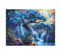 Puzzle Da 500 Pezzi Per Adulti Waterfall Forest Tree of Life 500 PCS 52×38cm Adatto Ai Bambini Ottimo Per Interazione Genitori-Figli Migliora Concentrazione Dei Bambini