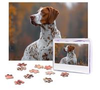 Puzzle da 500 pezzi personalizzati con cane di grossa taglia, immagine impegnativa, con custodia, puzzle fotografico per adulti per matrimoni (52 x 38 cm)